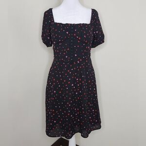 Madden NYC Heart Print Corset Style Mini Dress Medium Valentine's Day Date